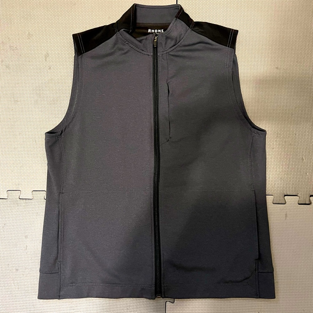 Mens Rhone Hitch Spar Vest Large Heathered Black